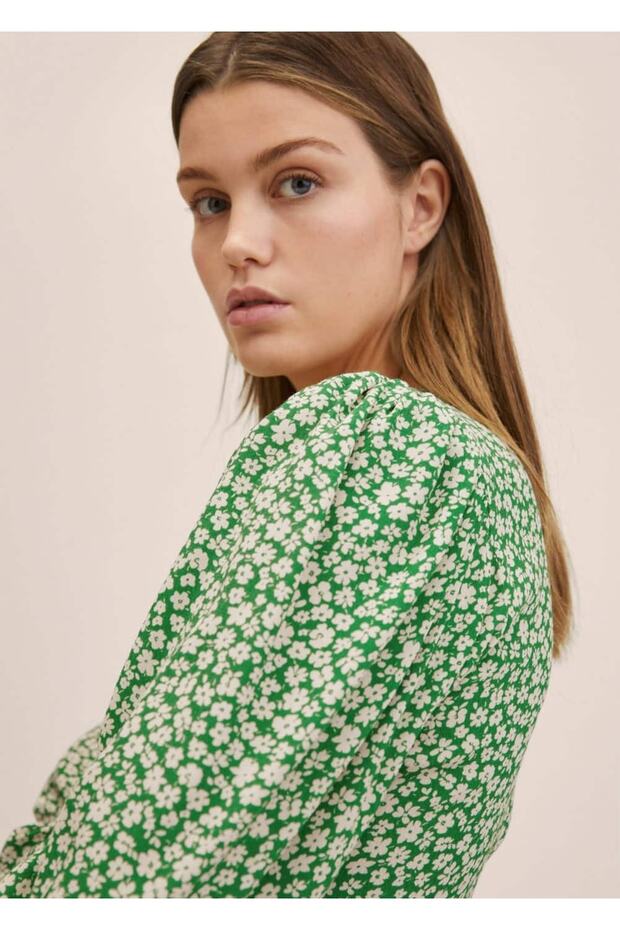 Düğmeli Anvelop Bluz - 5