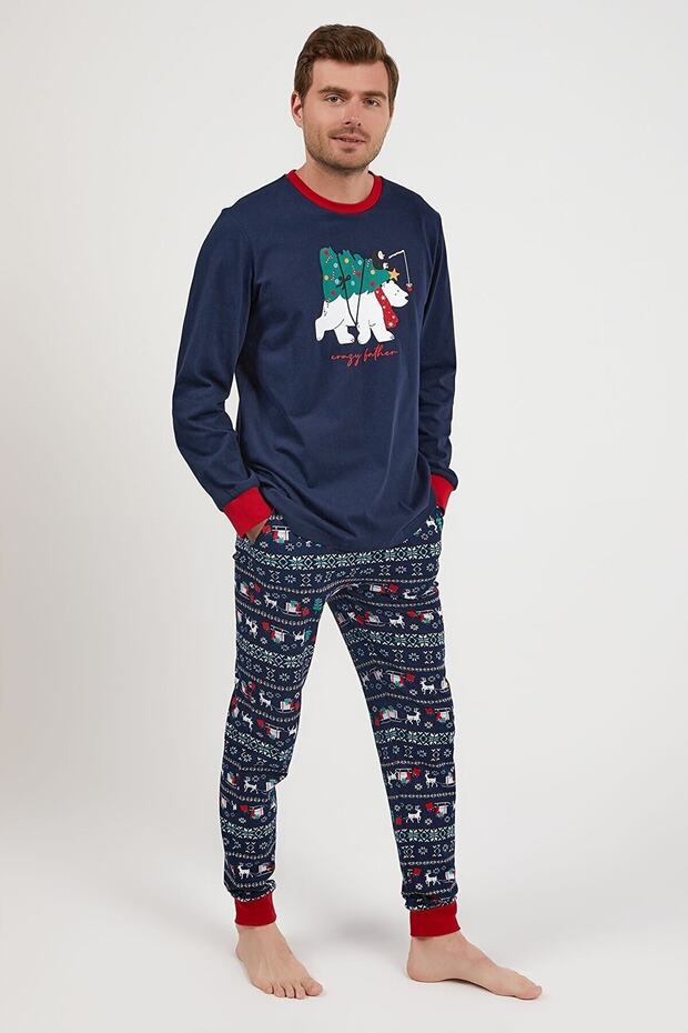 Bear Aile Kombini Anne&kız-baba&oğul Pijama Takımı (fiyatlar Herbir Ürün Için Ayrı Hesaplanmaktadır) - 7