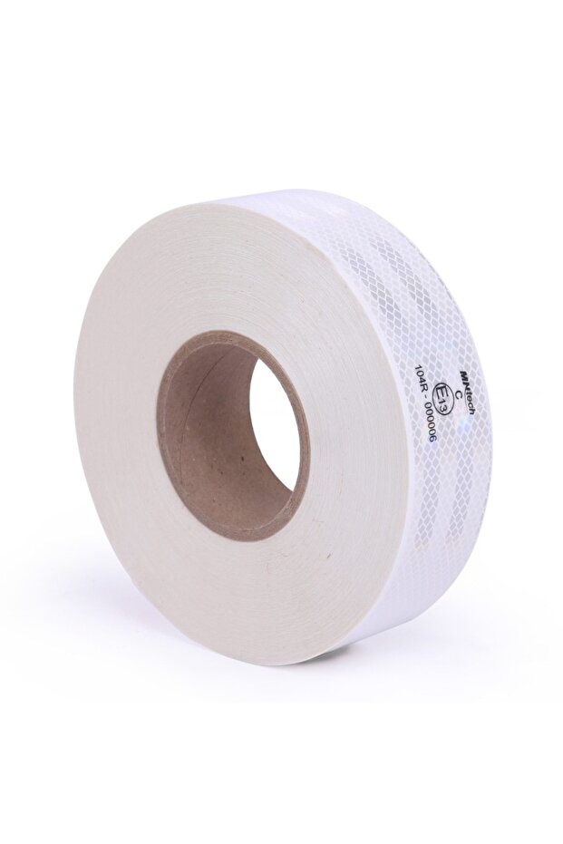 10 Meter White Strip Tape - Strip Reflector - Reflective Dorse Tape - E Certificated