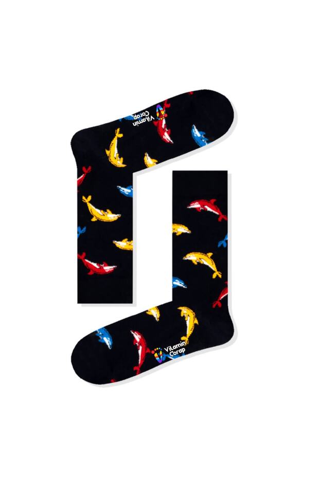 الجوارب الملونة الدلافين - 1