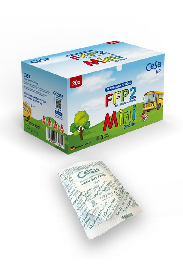 20 Adet Small Size Çocuk N95 Maske Ffp2 Nr Tek Tek Paketli 1 Kutu - 1