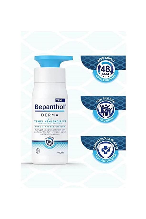 Derma Temel Nemlendirici Vücut Losyonu, 400 Ml, Kuru&hassas Ciltler - 3