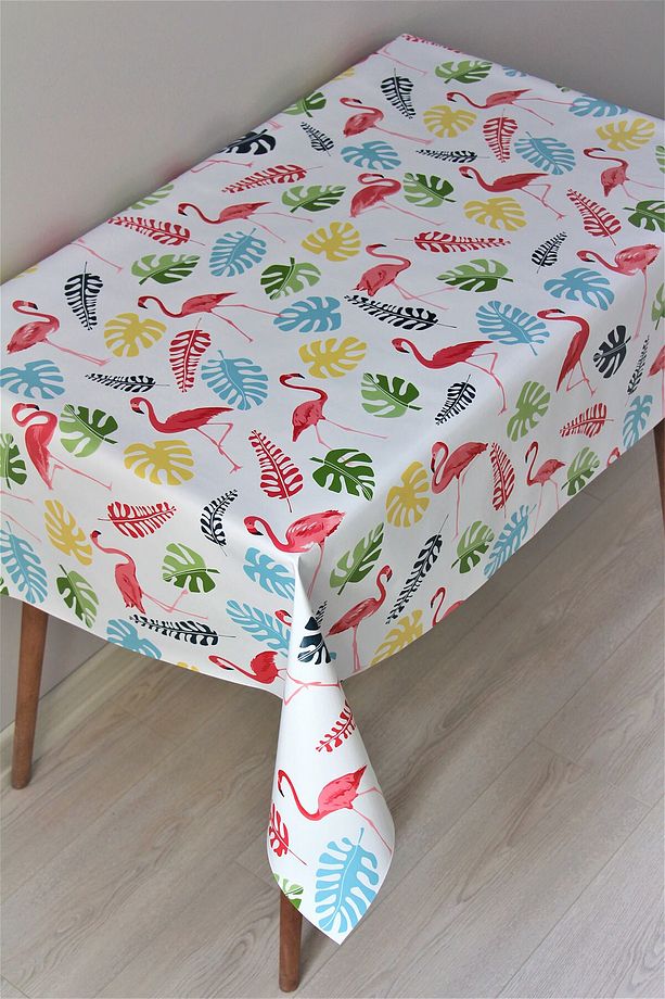 Astarlı Silinebilir Pvc Muşamba Masa Örtüsü Flamingo - 8094-1 - 3