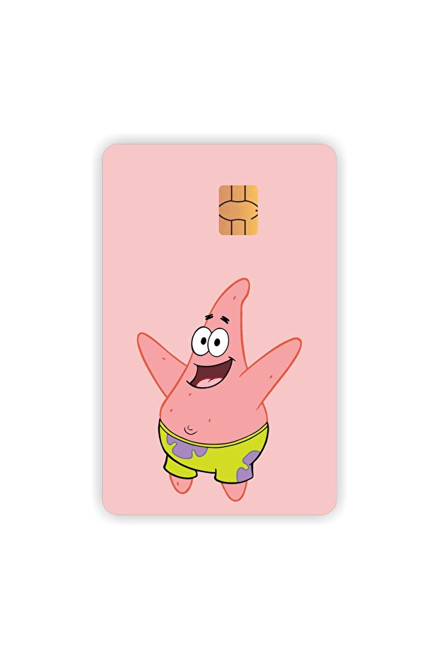Patrick Star Card Covering Sticker Card Label