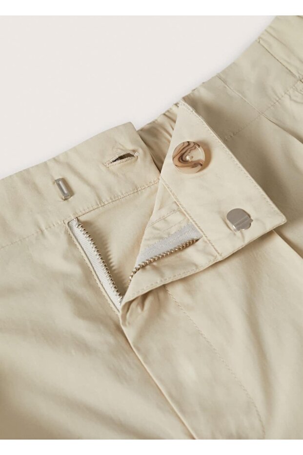 Pilili Pamuklu Bermuda Şort - 5