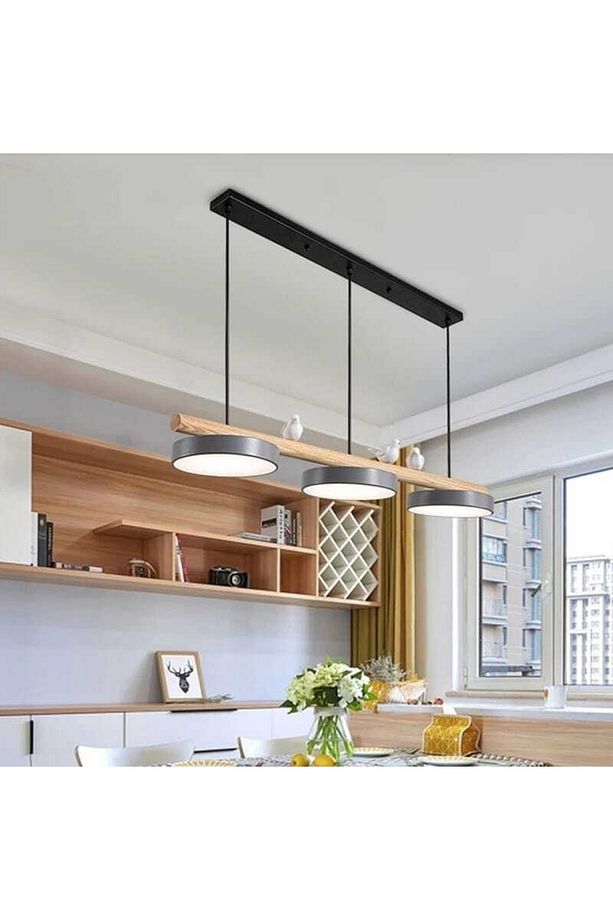 Modern Led Woad Avize - 1