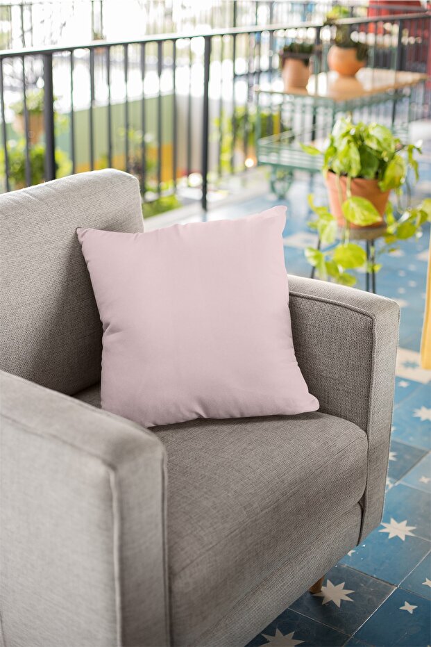 43x43cm Powder Premium Fabric Thai Feather Upholstery Decorative Double Sided Throw Pillow Pillow Case Krl006