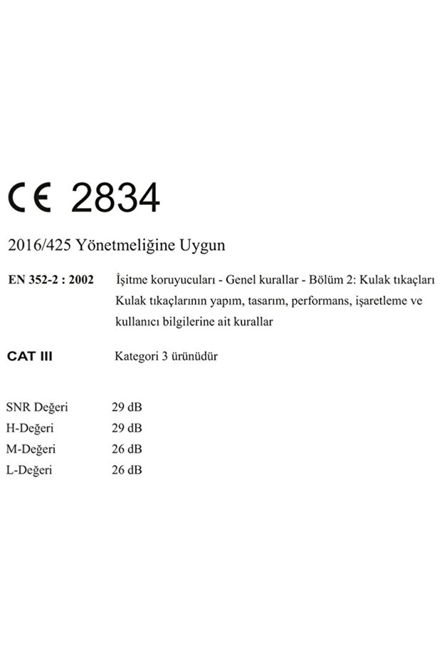 K-1700 Ipli Kulak Tıkacı Snr 29 Db  5 Li Paket - 3