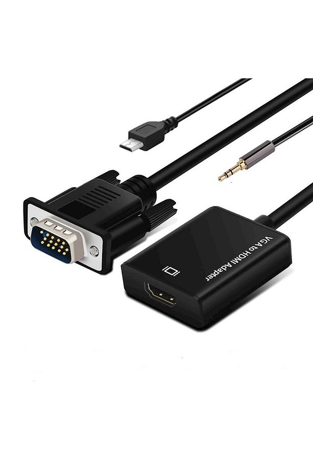 Vga Input(giriş) & Hdmı Output (çıkış) 1080p Hd Video Converter Micro Usb Power Güç Girişli - 1