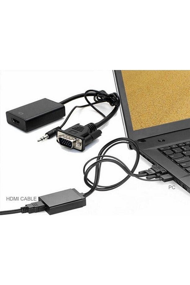 Vga Input(giriş) & Hdmı Output (çıkış) 1080p Hd Video Converter Micro Usb Power Güç Girişli - 4