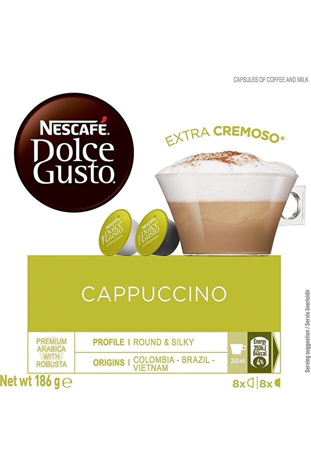 Dolce Gusto Cappuccino 16 Kapsül 186,4 gr