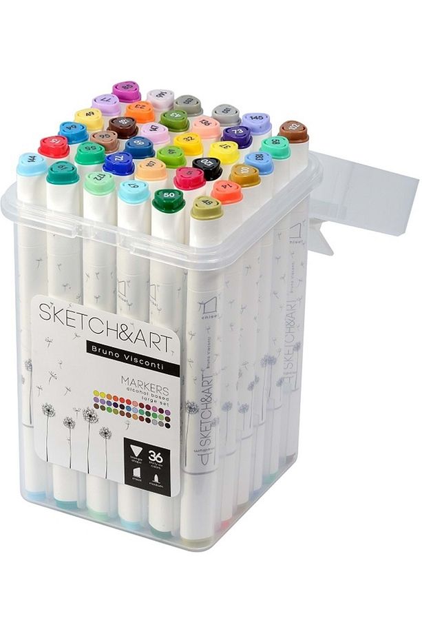 22-0077 Twin Marker Sketch & Art 36 Renk - 1