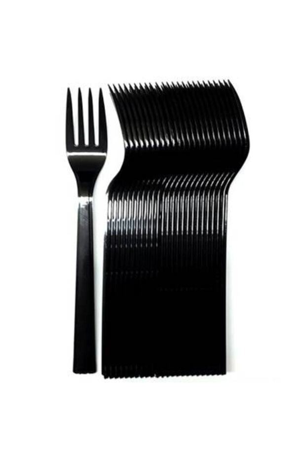 بارتيبولوت شوكة بلاستيكية سوداء 25 قطعة - 2