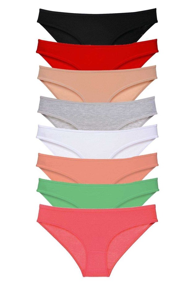 8 Piece Super Eco Set Lycra Women's Slip Panties Set 1
