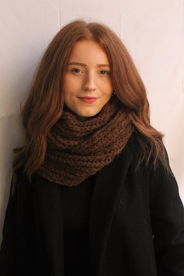 Red Women's Knitwear Knitted Neck Collar
