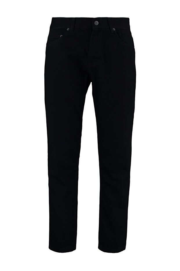 Siyah Relax Fit Boyfriend Jeans Kot Pantolon TMNAW23JE00076 - 16