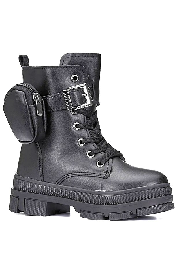 Zippered Non-Slip Sole Girl's Boots with Wallet Pocket