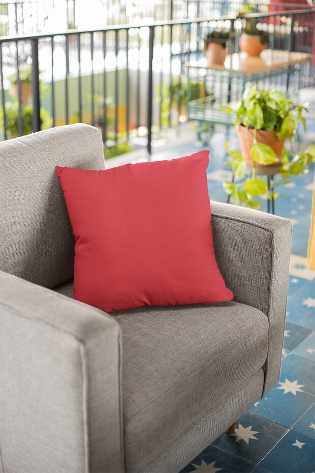 43x43cm Red Pillow Throw Pillow Cover Thai Feather Upholstery Premium Fabric Decorative Double Sided Krl023