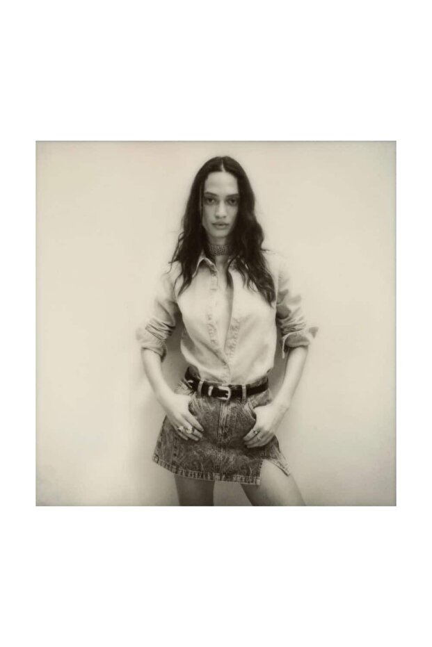 Fustă Denim cu model - 5