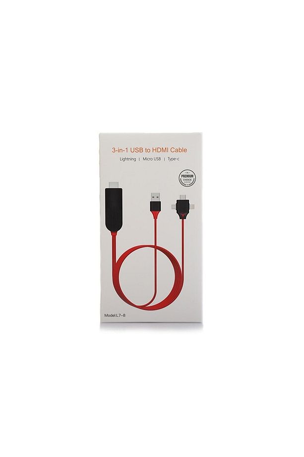 Ultra Combo 3in1 Lightning/micro Usb/type-c To Hdmı Ios Android Görüntü Aktarıcı Kablo 1.5m - 1