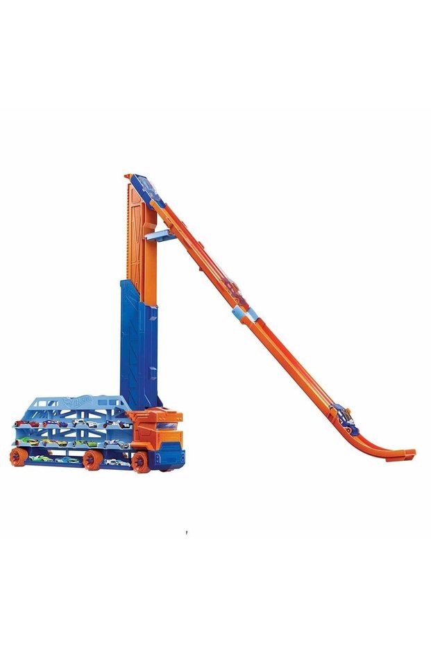 Truck with Speed Ramp, Transporter Truck, 1 Car Included, over 20 1:64 Scale