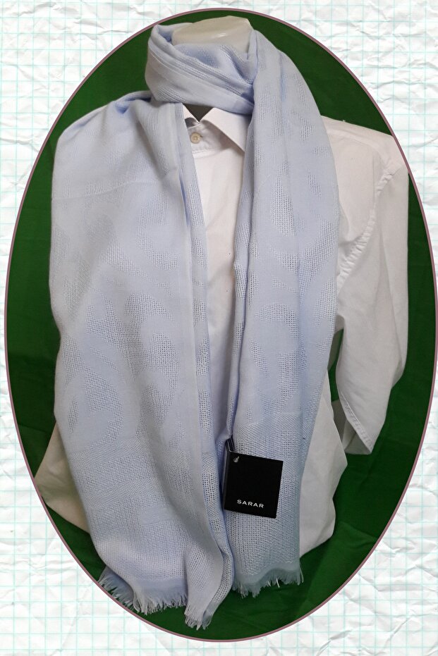 Spring Leaf Patterned Mesh Cotton Shawl - 4