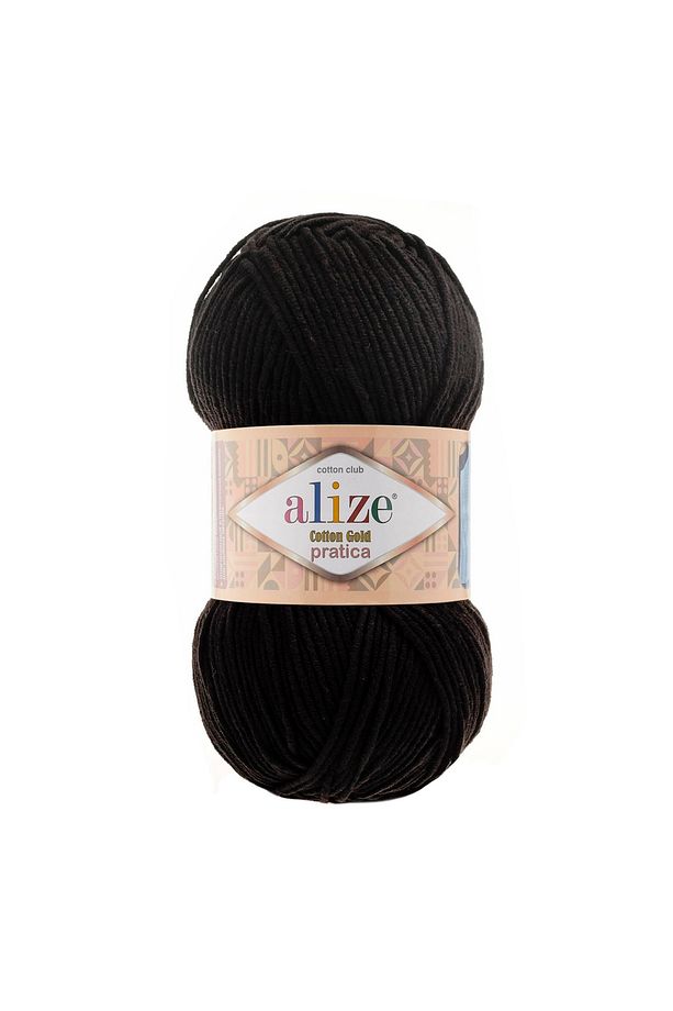 Cotton Gold Pratica 60 Siyah Rengi Pamuklu El Örgü Ipi - 1 Adet - 1