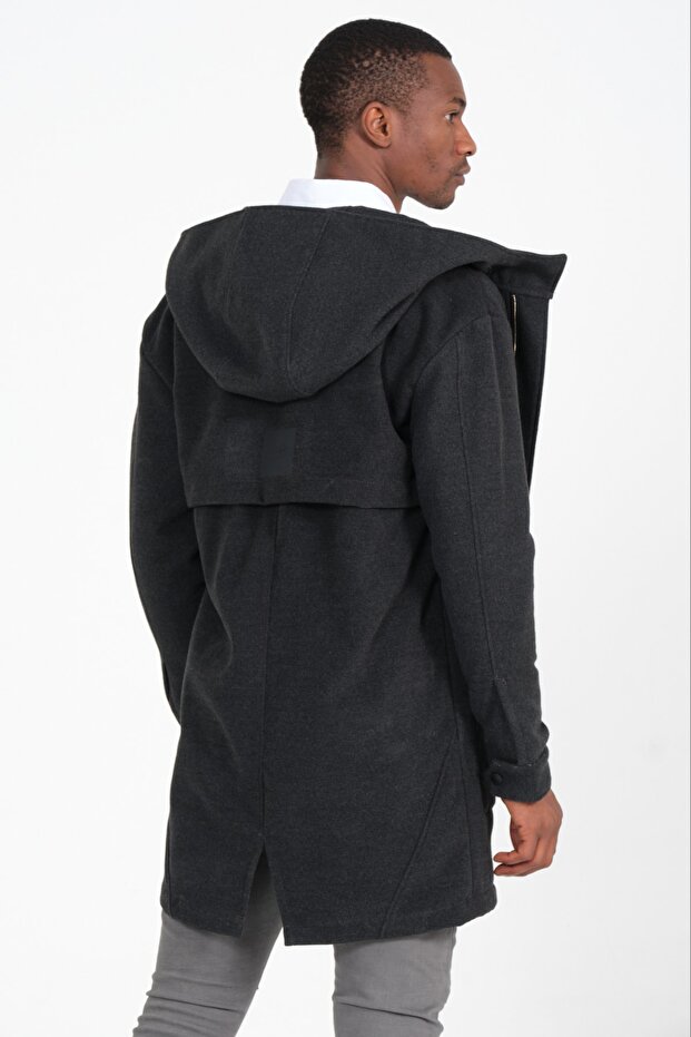 Kapüşonlu Cepli Kaban - 6