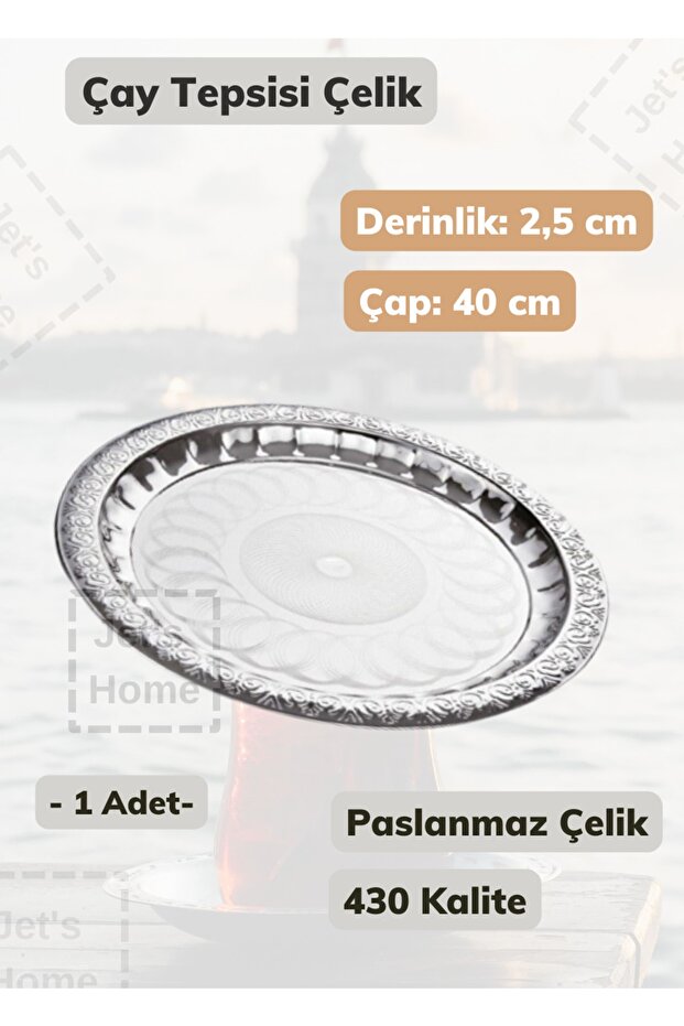 Steel Tea Tray 40 Cm Stainless Steel Tray