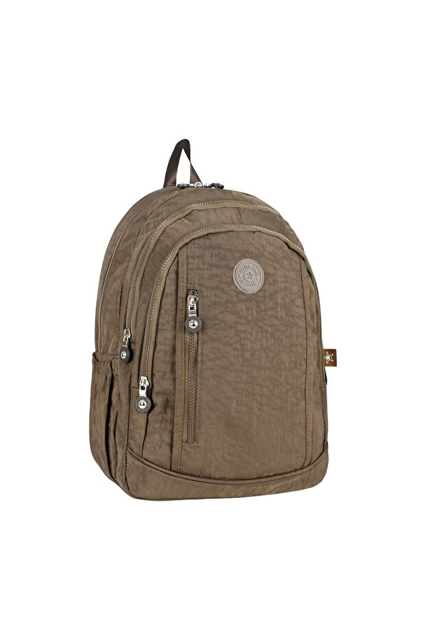 Crinkle Fabric Backpack M-2004 Mink