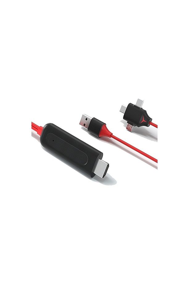 Ultra Combo 3in1 Lightning/micro Usb/type-c To Hdmı Ios Android Görüntü Aktarıcı Kablo 1.5m - 2