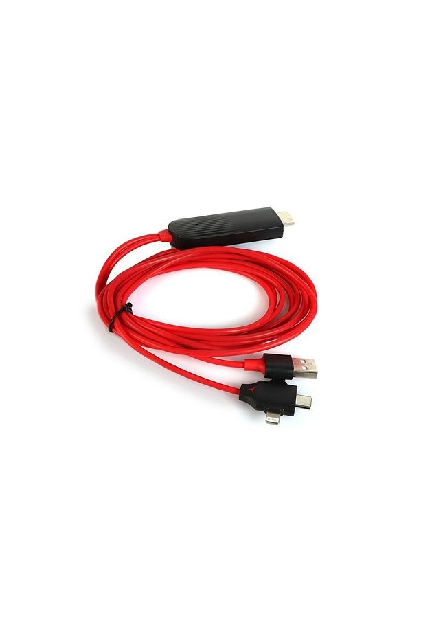 Ultra Combo 3in1 Lightning/micro Usb/type-c To Hdmı Ios Android Görüntü Aktarıcı Kablo 1.5m - 3