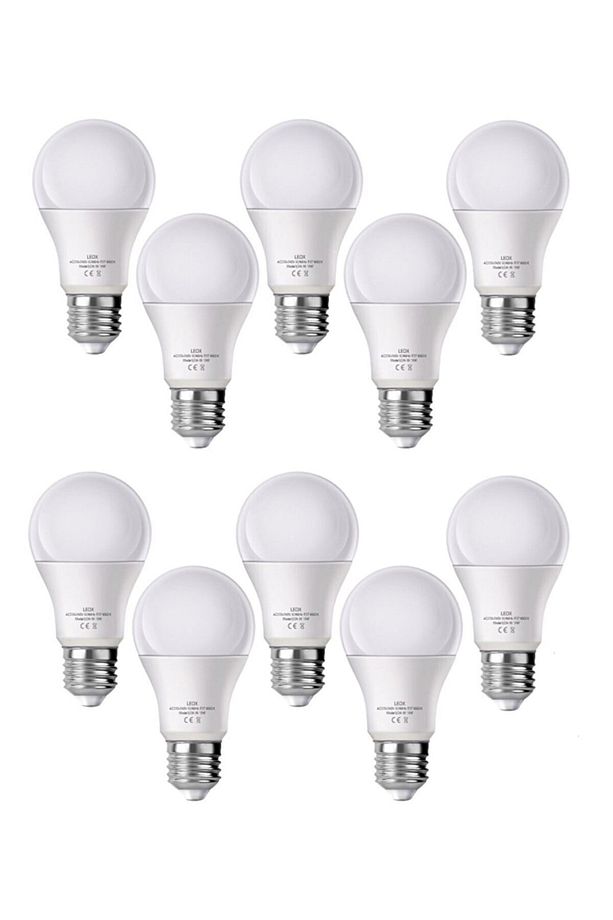 10 Adet 10 Watt Enerji Tasarruflu Gün Işığı Led Ampul - 1