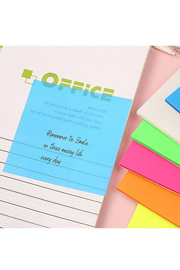 Şeffaf Post-it Yapışkanlı Not Kağıdı 200 Adet 4 Renk - 4