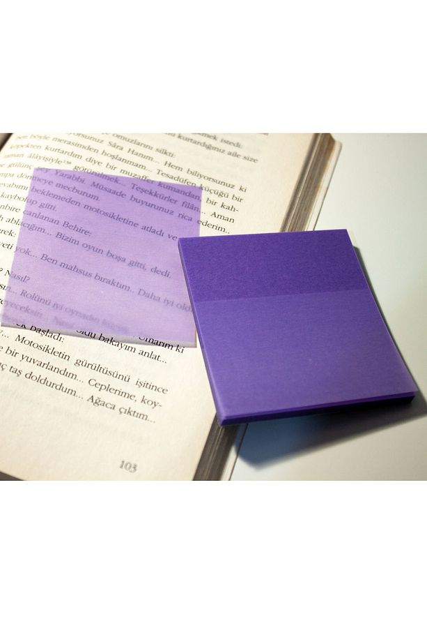Şeffaf Yapışkanlı Not Kağıdı / Transparan Sticky Notes - 50 Yapraklı - 2