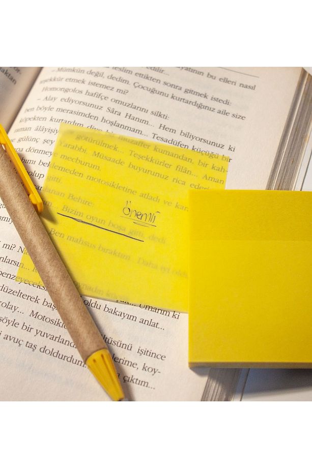 Şeffaf Yapışkanlı Not Kağıdı / Transparan Sticky Notes - 50 Yapraklı - 4