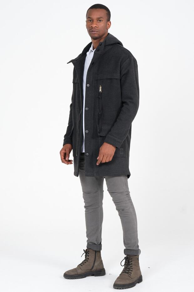 Kapüşonlu Cepli Kaban - 2