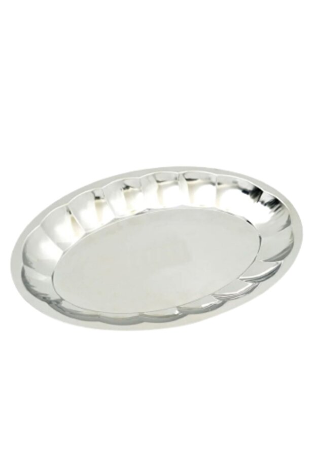 Sliced Boat Plate 24 Cm No: 2 Stainless Steel Plate