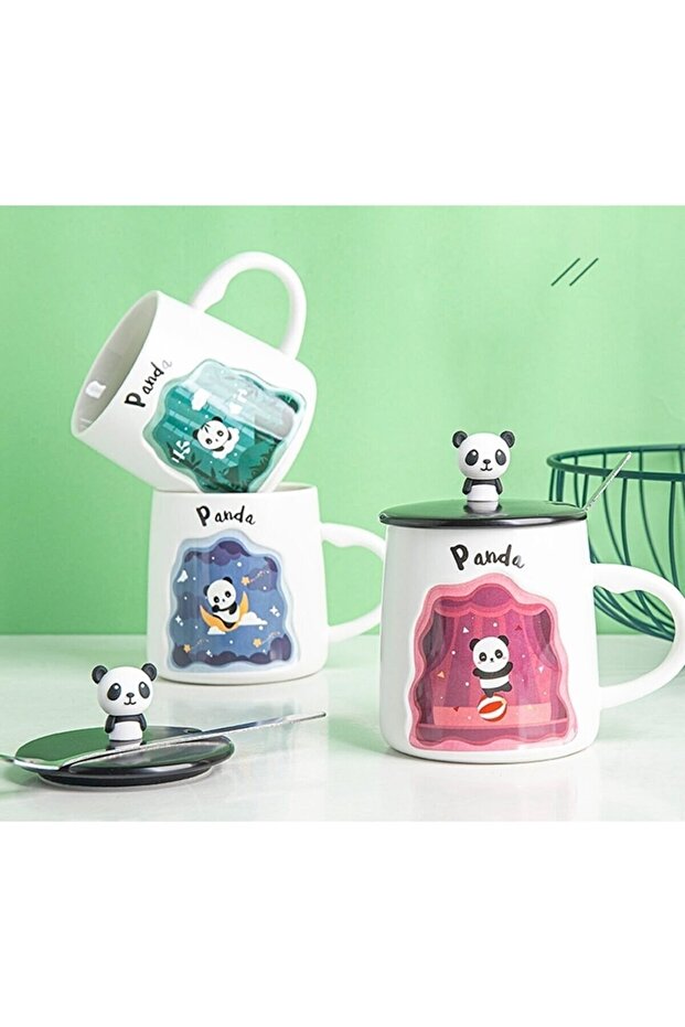 كوب منقوش بغطاء الباندا - 4