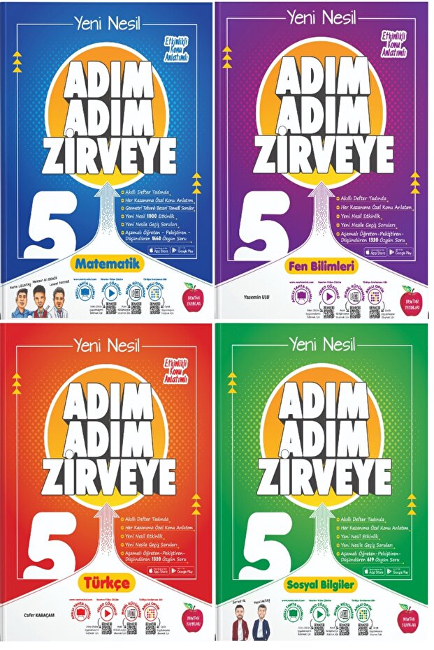 5.sınıf Adım Adım Zirveye 4'lü Soru Bankası Seti - 1