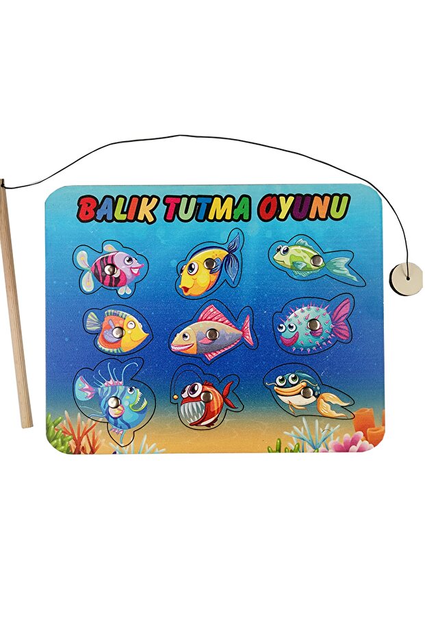 Educational Wooden Mdf Fishing Puzzle - Magnetized Children's Game Puzzle 2