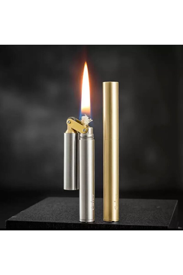 Metal Çubuk benzinli çakmak taşınabilir ince katlanır - 3