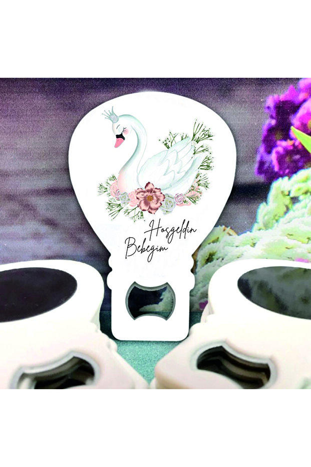 10 Swan Balloon Opener Magnets