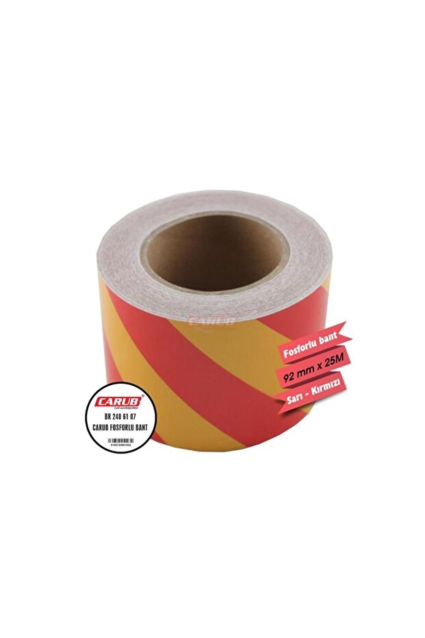 Yellow-Red Phosphorescent Cross Tape - 9.2Cmx25M