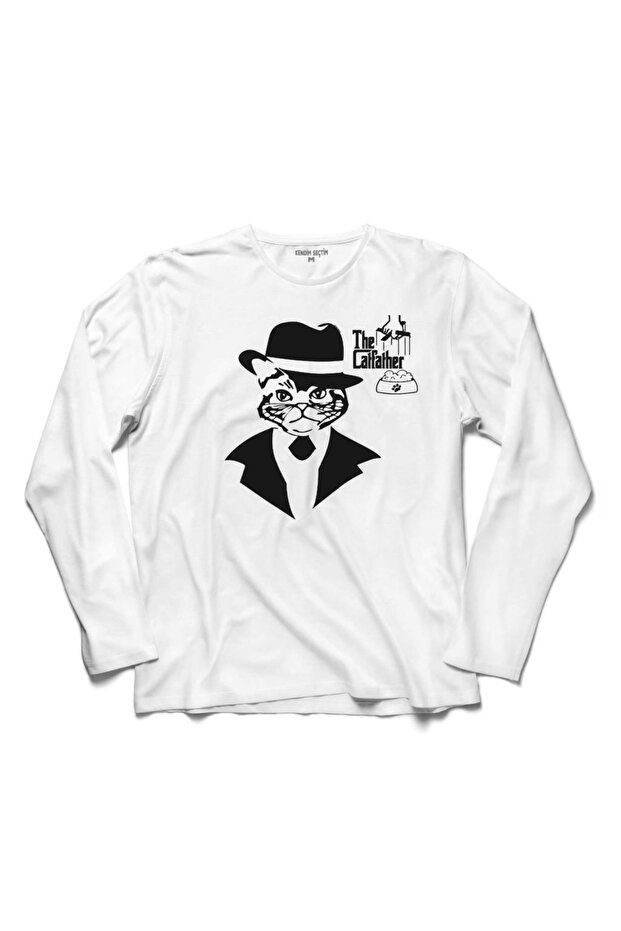 The Godfathera Catfather Cat Father Logo Long Sleeve T-Shirt
