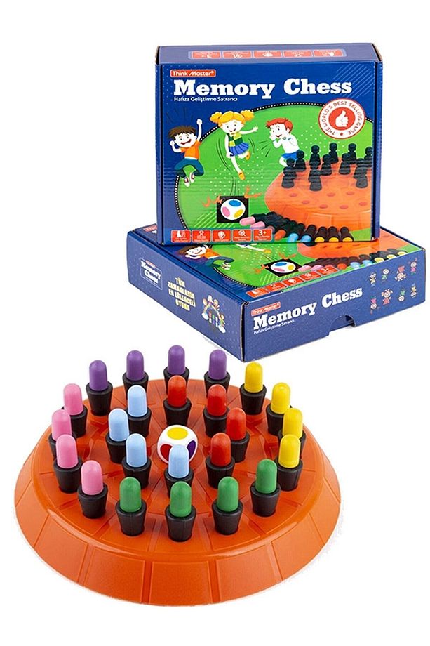 Memory Chess - Zeka Oyunu, Renklerle Hafıza Ve Zihin Geliştirme Satrancı Eğitici Oyuncak - 1