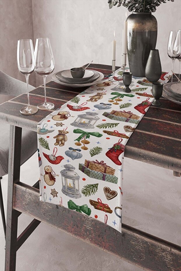 Tablecloth Runner Premium Thai Feather Woven Stain Resistant Fabric 40x140cm Rnr058