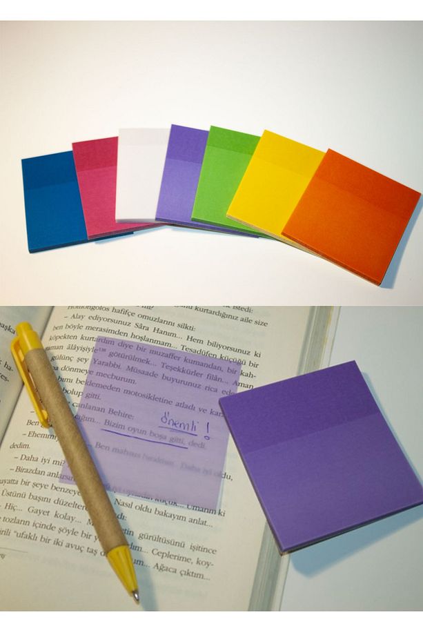 Şeffaf Yapışkanlı Not Kağıdı / Transparan Sticky Notes - 50 Yapraklı - 1