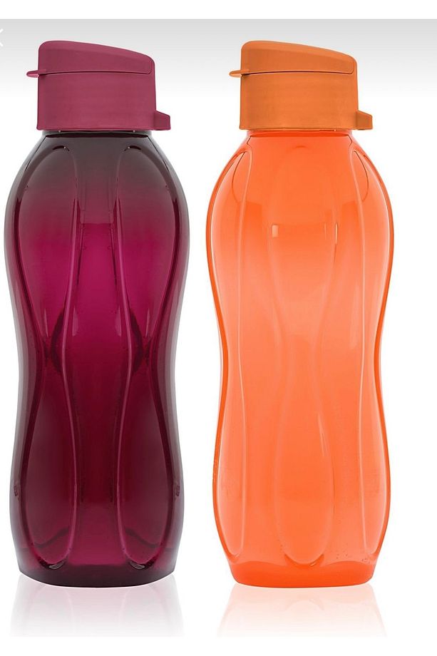 2'li Set Eko Şişe Suluk - Pratik Kapak Matara 2x 750 Ml - 1