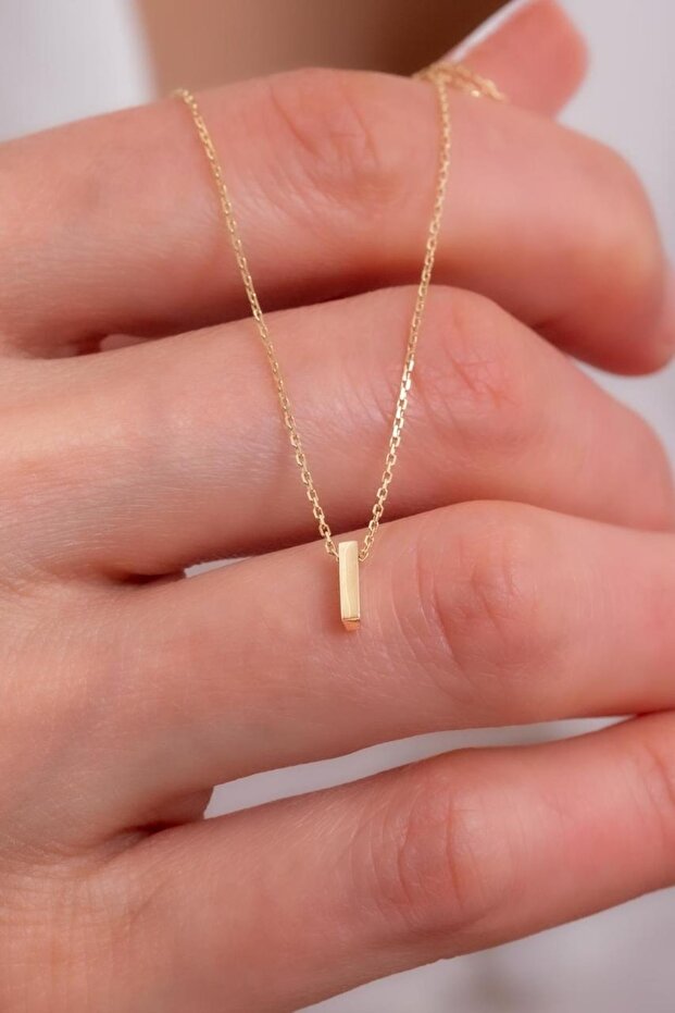 Gold Chain Necklace with Letters